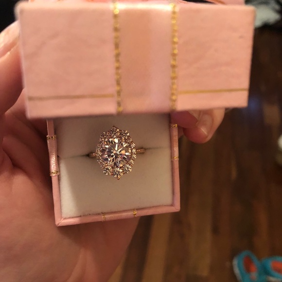 Kanak Rose Gold Engagement Ring - Picture 7 of 8